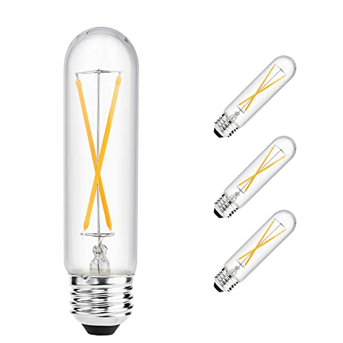 Yaoten T10(T30) E26 Tdimmable Led Edison Bulb, Tubular Vintage, Equal 25 Watt Incandescent Bulb, 2W Warm White 2700K For Chandeliers, Ceiling Fan, Wall Scones, Pendant, 3 Pack #TOP23