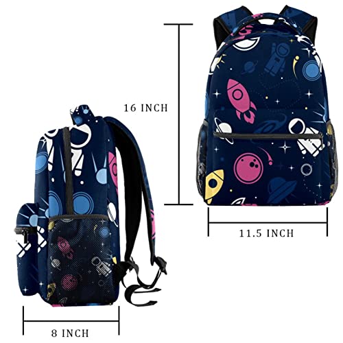 Mochila para portátil de cohetes espaciales un bolso de viaje unisex cómodo 2