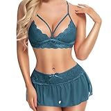 🍬🍬 CONTENU : 1 * soutien-gorge sexy pour femme + 1 * mini-jupe + 1 * string pour femme. Pour toute question, n'hésitez pas à nous contacter. Nous ferons de notre mieux pour résoudre votre problème.culotte et soutien gorge femme ensemble sexy pour grande taille ouverte brassiere embranchement menstruelle adolescente flux abondant haut ado bio chien feelle nana chien dim dentelle au metre culotte menstruelle ginante ventre plat push up