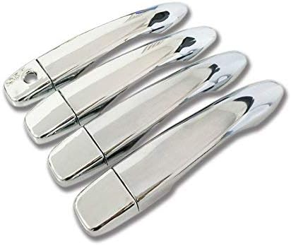 Set of 4 Triple Chrome Door Handle Cover Trim for Nissan Rogue X-Trail 2014-2019