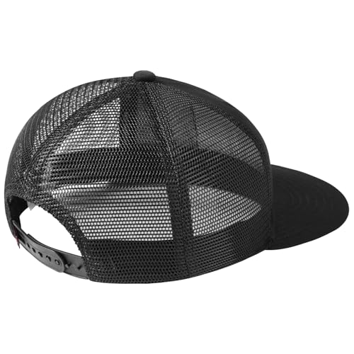 Image of BASSDASH Flat Brim Trucker Cap Adjustable Snapback Hat Mesh Back for Men Women