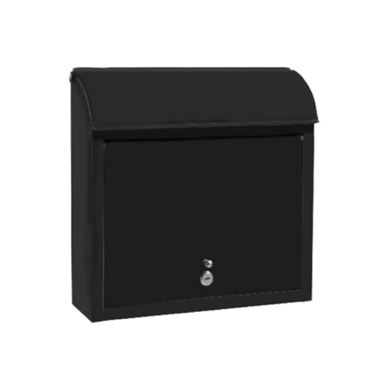 Letter Box Mailbox Locking Mailbox Wall Mount Locked Mail Boxes With Key Lock For Outside Drop Box Outdoor(Black)