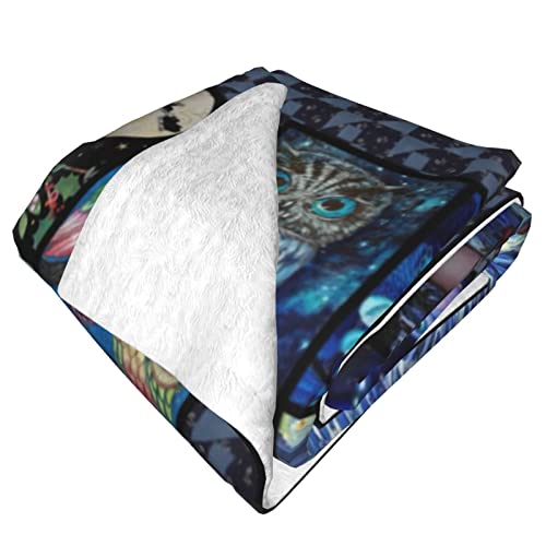 Owl Gifts for Women, Owl Blanket 50''x60'', Owls Decor Receiving Blankets Birthday Christmas Owls Lover Gifts Soft Cozy Flannel Throw Blanket for Couch Sofa All Season Owl Blankets for Girls
