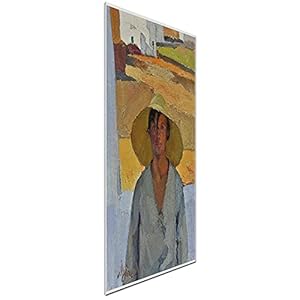 Ecowelle Infraroodverwarming met afbeelding | 1200 Watt | 60 x 120 cm | infrarood verwarming | Made in Germany | wit aluminium profiel | f 155 straatbaan schilderen man