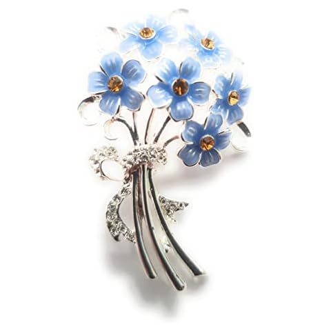 Equilibrium Silver Plated Forget Me Not Brooch Cover