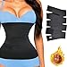 JJunLiM Femme Corset Bustier Sérrée Ceinture de Sudation Abdominale - Sport Gaine Amincissante Ventre Plat Corset Minceur Taille Amincissant Sauna Serre Body Shapewear Fitness Waist Trainer(Black,5M)