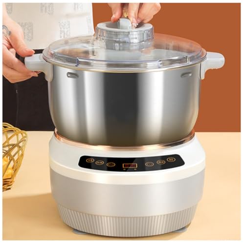 XUXIAO Electric Dough Maker with Ferment Function, Large Capacity Automatic kneading Machine, Intelligent Timer, Stainless Steel, for Pizza Bread,7L