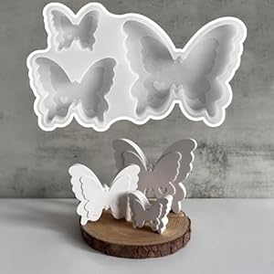 Fufre Schmetterling Gießformen 3 Stück Silikonformen