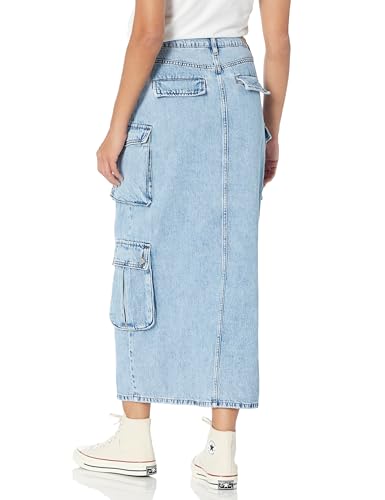 [BLANKNYC] Womens Women's Denim Cargo Maxi Skirt2