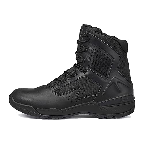 TACTICAL RESEARCH TR1040-LSZ 7” Ultralight Black Tactical Boots for Men with Zipper - Polishable Leather EMS & Police Boot with BBP Lining & TR HiTRAC Traction Outsole3