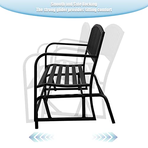 Vingli VLGLIDER208 50 Inch Outdoor Glider Bench Metal Outdoor Bench Porch Glider Rocking Bench thumb #3