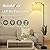 BoostArea Floor Lamp for Living Room,Arc Floor Lamp with Remote Control,Stepless Dimmable Brightness & Colors Temperature 2700k-6500k,Modern Standing Lamp for Bedroom Study Room Office,White