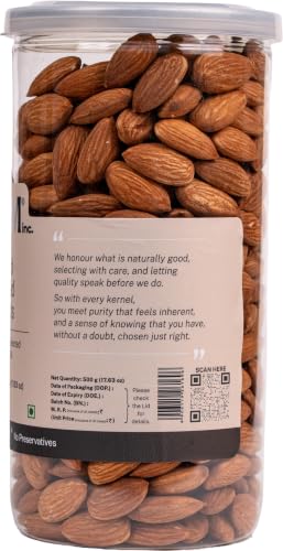 Image of Lagom Roasted Unsalted Almonds 1 kg | Dry Roasted Badam | Small Batch, Crunchy Texture | No Preservatives | Vegan, Gluten Free, Non-GMO