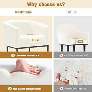 Counter height bar stools set of 2 26 h modern counter stools with barrel backrest and armrest linen upholstered kitchen island bar chairs with black metal framesbeige  urban country home decor