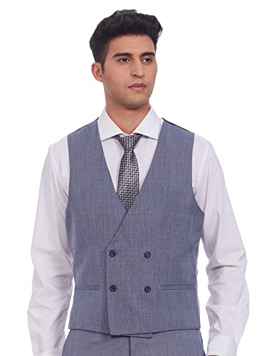 Image of Raymond Wool Blend Men's Full Sleeve Contemporary FIT Dark Blue Formal Suit