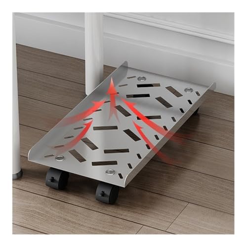 Soporte móvil para torre de computadora en acero inoxidable con 4 ruedas giratorias para CPU de PC Gaming miniatura 3