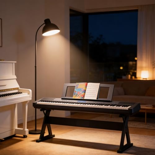 Support multifonction pour livre de musique - Texture adaptée pour un affichage sécurisé des partitions pendant le jeu du clavier – vue 6
