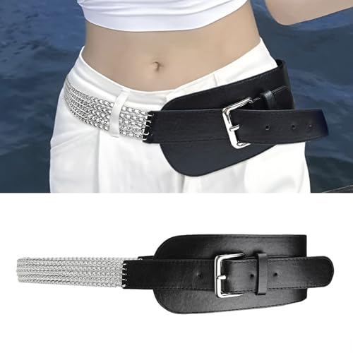 High Stretch Black Waistband Women's Fashion Belt Versatiles Waist Accessory For Dresses And Skirts2