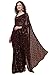 Niza Fashion Women's Embroidered Sequence Work Georgette Saree(Aisha-Brown)