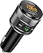 Produktbild FM Transmitter, CHGeek QC3.0 Bluetooth FM Transmitter KFZ Wireless Auto Radio Adapter freisprecheinrichtung Car Kit mit 5V/4A Dual USB Auto-Ladegerät, LED Anzeige, Unterstützt USB Stick