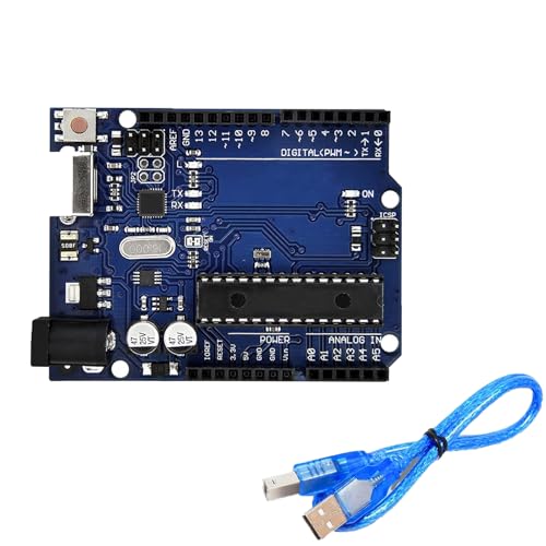 ATmega-GERUI328 - Placa DIP para microcontrolador ATMEGA-GERUI328 de 8 bits con placa base y cable USB