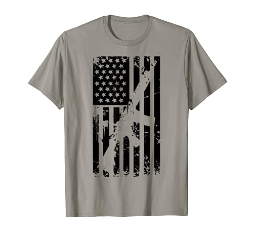 AR-15 American Flag Cool US Army Veteran Git Patriot T-Shirt for Women Men