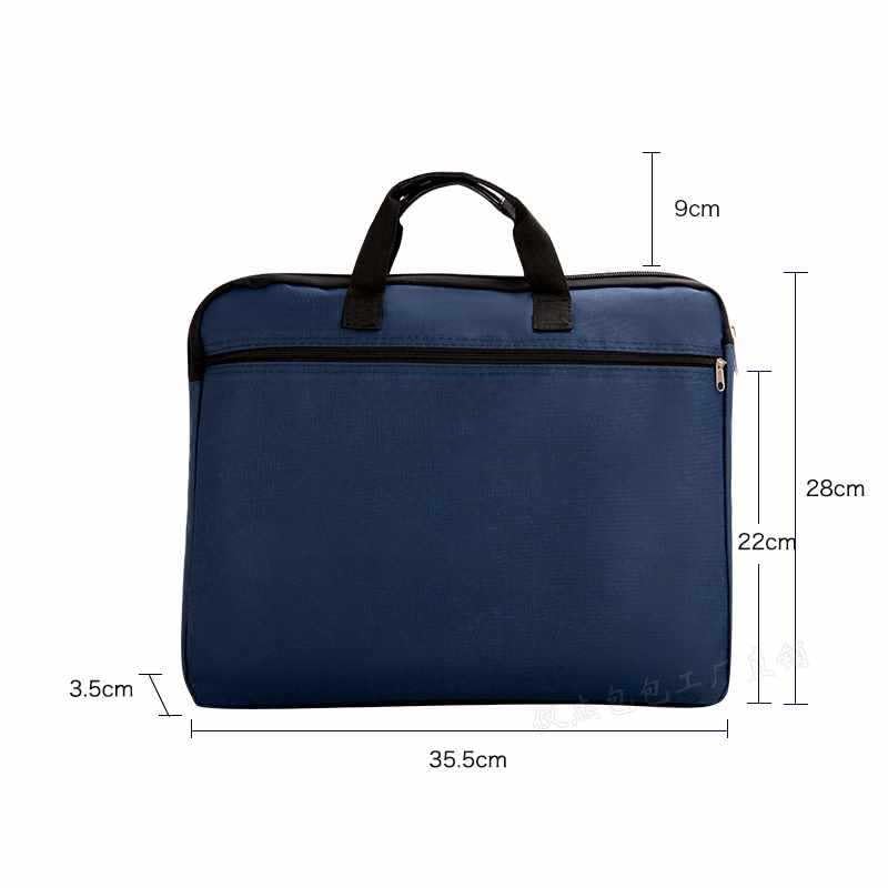 Portable Document Bag Canvas Bag Large Men Women Handbag Multi-Layer Information Bag Briefcase Meeting2