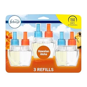 Febreze Odor-Fighting Fade Defy PLUG Air Freshener Refill, Hawaiian Aloha, (3) .87 fl. oz. Oil Refills