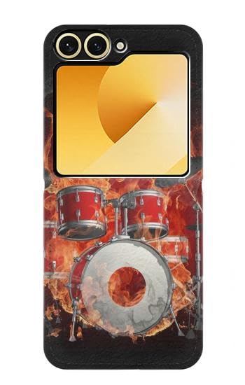 Carcasa Skull Drum para Samsung Galaxy Z Flip 6 ideal para conciertos y estilo urbano