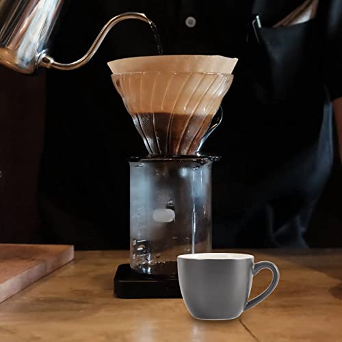 Homedge Mini Procelain Espresso Cup, 3 Ounces / 90 Ml Tiny Coffee Mugs Demitasse For Espresso, Tea- Set Of 6, Dark Gray #TOP2