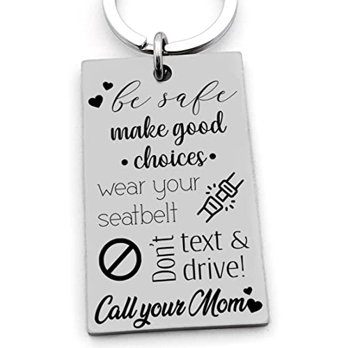 Teen Daughter Gift, Sweet Sixteen Gift, Gift for Teenager, New Driver Key Chain, Drive Safe, Make Good Choices, Birthday Gift, Girl Key Chain - 101
