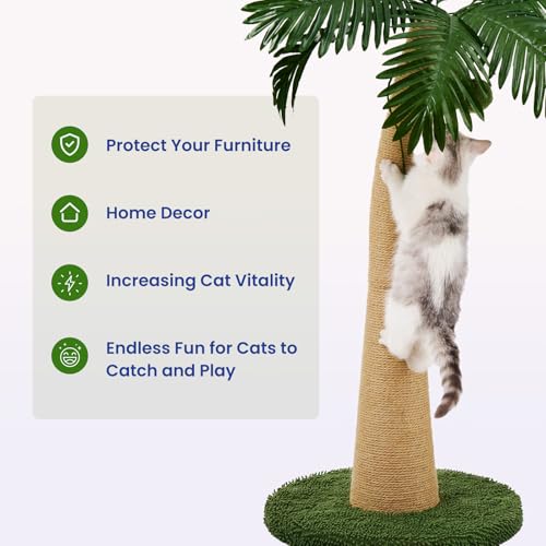 Rascador para gatos de sisal 37.4 in verde/marrón miniatura 5