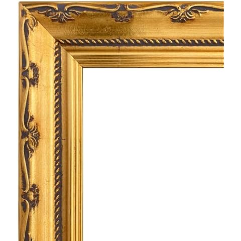 West Frames Camilla French Ornate Vintage Farmhouse Wood Wall Picture Frame 2" Wide (18" x 24" Frame with Plexiglass & Backing Board, Gold) Cover