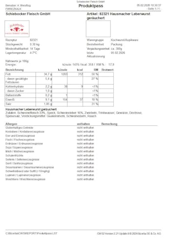 Hausmacher Leberwurst in der Krause | frisch vom Metzger Hausmannskost als Aufstrich fürs Brot | Wurst nach DDR Rezept ca. 500g – Bild 3