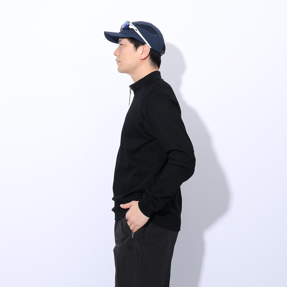 定価3万　TFW49 カラーレス　ハーフジップ　シャツ　ブラック　M ゴルフ 楽天市場】TFW49 COLLAR LESS 7SLEEVE HALF ZIP POLO T102520028