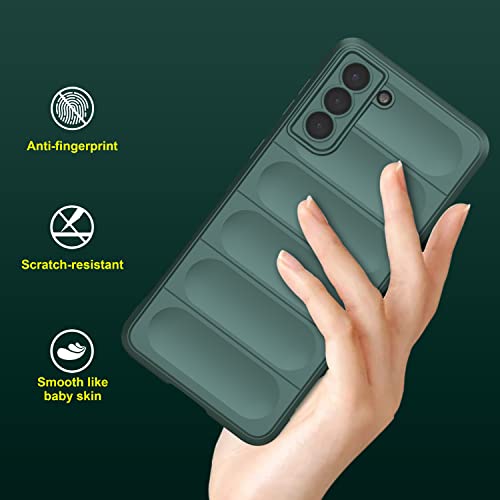 Image of Amazon Brand - Solimo Back Case Cover for Samsung S21 Plus 5G | Compatible for Samsung S21 Plus 5G Back Case Cover | Liquid Silicon Magic Case with Camera Protection | Dark Green