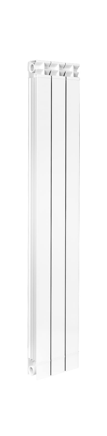 Fondital 82HAM01403 Radiatore in alluminio estruso Garda DUAL 80, 1200 mm, 3 elementi, bianco