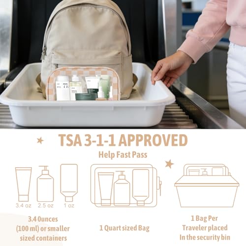 YOPCDJ 3PCS Clear Toiletry Bag,TSA Approved Travel Makeup Pouch with Zipper for Cosmetics and Toiletries，Diaper Bag Organizer Pouch Set,Women's Purse Organizer and Clear Car Bag by YOPCDJ - Used condition - Image 6