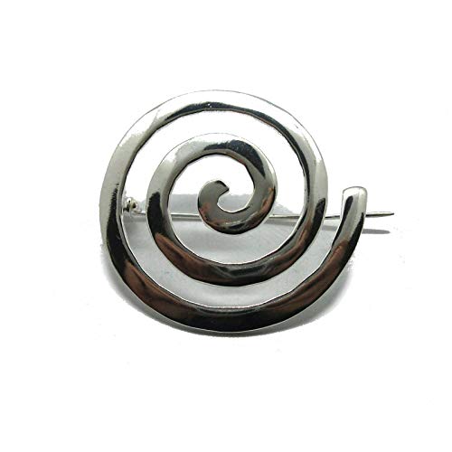 Broche en argent massif 925 Spirale Empress : ne perdez plus vos bijoux