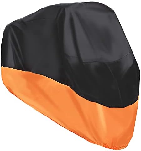 Luyao Motorcycle Cover for Harley Road Glide Ultra FLTRU FLTR Touring XXXL 180T Orange