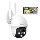 TIEJUS Security Camera Outdoor, 5MP Outdoor Security Camera with 360° PTZ, 24/7 Wired Home Surveilla