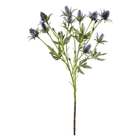 artplants.de Fake thistle branch CUACOS, blue, 70cm - Silk flower spray/Artificial flower stem Cover
