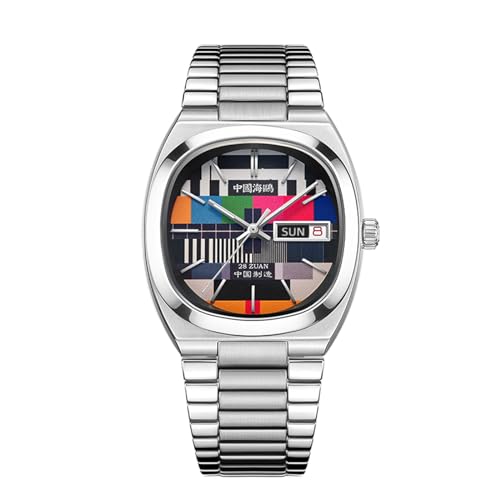 SEA-GULL �V�[�K�������@�B���r���v �e���r�f�U�C�� 36mm 50m �h���r���v �����Y ���f�B�[�X �������v Reloj Hombre 1051A/B, �J���t���B, �u���X���b�g