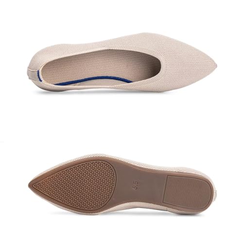 Image of Frank Mully Womens Pointed Toe Flats Knit Dress Shoes Comfort Women Shoes Softable
