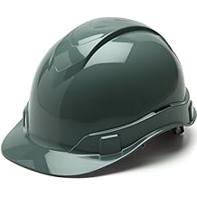 Pyramex Ridgeline Cap Style Hard Hat, 4-Point Ratchet Suspension, Slate Gray