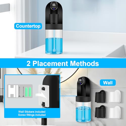 Image of Automatic Mouthwash Dispenser for Bathroom, 20.29 oz Touchless Smart Wall-Mounted Mouth Wash Dispensers, 4 Magnetic Cups, 4 Dispensing Modes, Hands-Free Bathroom Accessories for Home Kids Family-Black