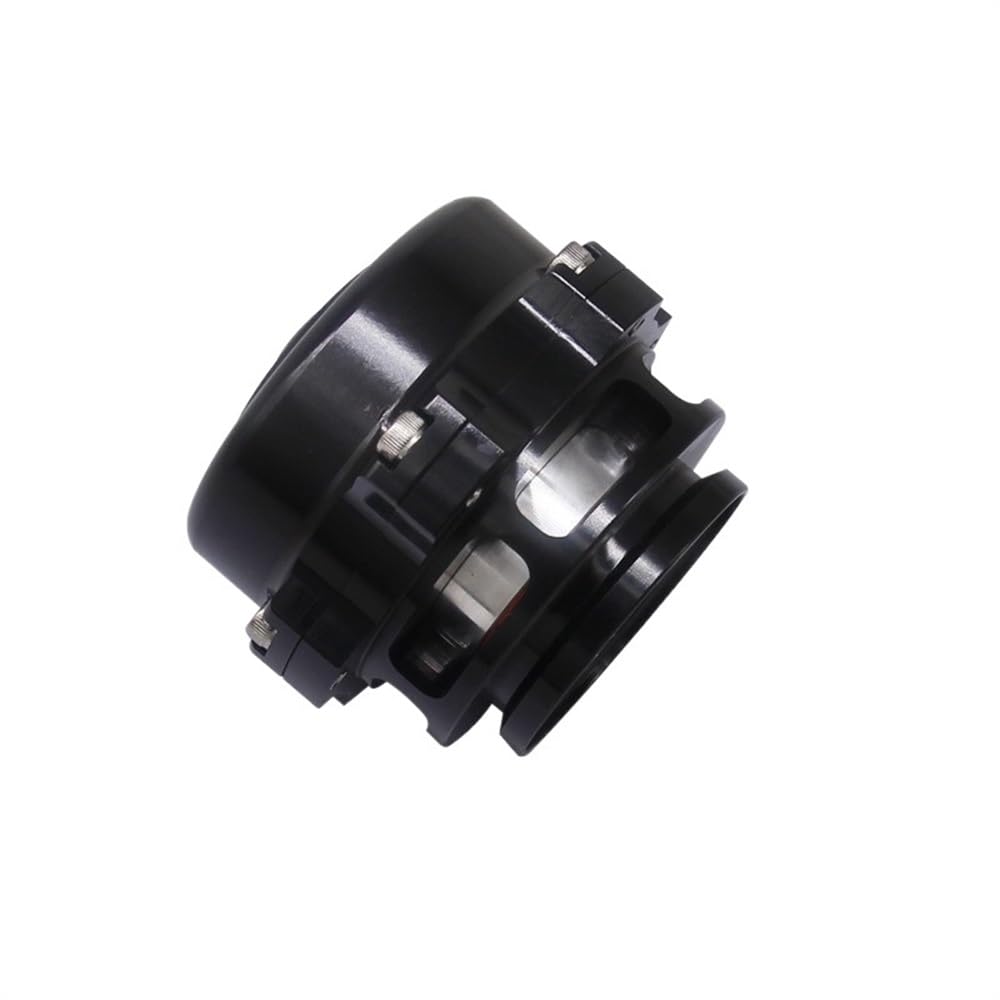 VáLvulas De Escape 1 Uds tubo de turbocompresor aluminio Universal 50mm válvula soplado CNC BOV con brida(Noir)