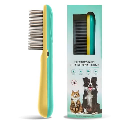 Flea Comb for Dogs & Cats with Long Hair, Stainless Steel
