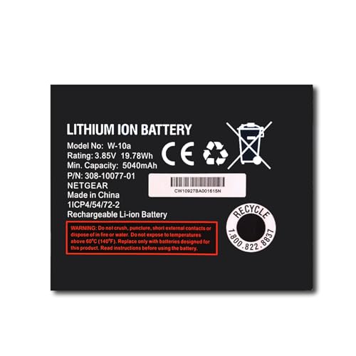 TGXJI Replacement Battery for W-10a,?2025 New Upgrade? High Capacity Battery for Netgear MR1100/MR2100 AT&T Nighthawk M1 Mobile Hotspot Router