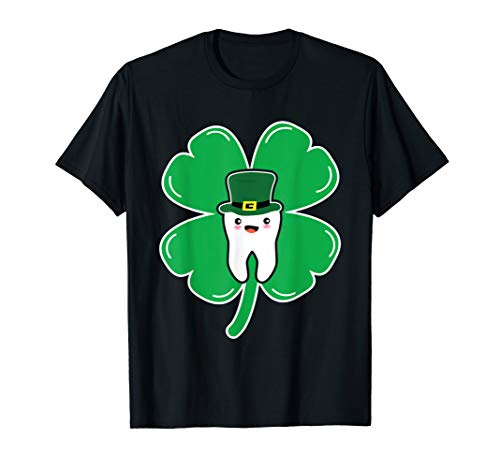 St Patrick's Day Shirt Dentist Shamrock Tooth Leprechaun T-Shirt
